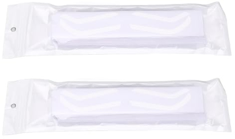 Omquot Självhäftande ögonbrynsmallar, Praktiskt Verktyg 100 Ark Fit All Face Brow Stencil Stickers Gentle Peel for Microblading Artist (En stil)