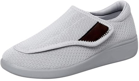 Lanunlly Scarpe da Diabetici Donna Uomo Pantofole per Riabilitazione Ortopediche a Strappo Senza Lacci Terapeutiche Extra Larghe Traspirante Regolabili Elasticizzati Estate Scarpes Passeggio