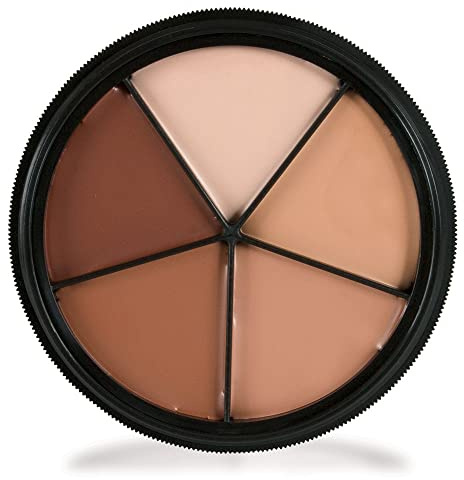 Mehron Makeup Tattoo Cover ProColoRing | 5 Color Wheel Pro Color Ring| Made in the USA | Tattoo Cover Up Makeup | Concealer