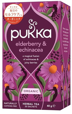 Pukka Holunderbeere & Echinacea mit Holunderblüte, Tee-Aufgussbeutel