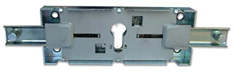 PREFER - Serrure pour rideau métallique horizontal - Sans cylindre - Fonctionnement à engrenages et actionnement par clé extérieure - Pênes droits avec goupilles rapportées diamètre 9,5 mm