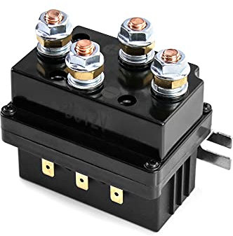 QWORK® 12V 500A Winch Solenoid Relay Contactor for AUT UTV 8000-15000lb Winch