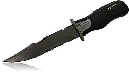 Saekodive 26 cm Titan Tauchermesser Kunststoffscheide Diving-Knife Titanium