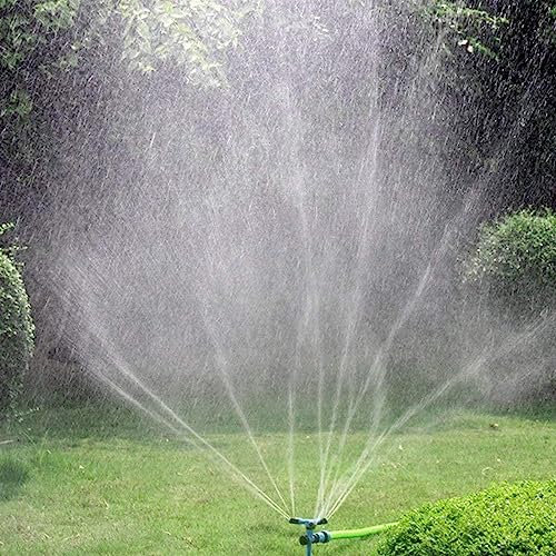 PW TOOLS Irrigatore per Giardino, Irrigatori da Giardino Rotanti Automatici a 3 Bracci a 360 Gradi, Irrigatori per Prato, Irrigatori per Cortile di Grandi Dimensioni, di Irrigazione per Irrigazione