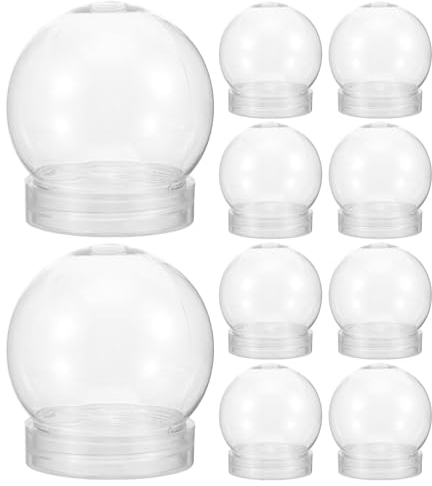 Operitacx Transparente Schneekugel Zum Selbermachen 7X6 cm Kunststoff DIY Wasserball Mit Schraubverschluss FüR Weihnachtsdekoration Und Bastelspaß