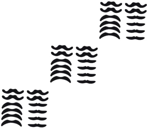 Abaodam 36stücke Selbstklebende Cosplay Schnurrbärte Für Kostümpartys Maskeraden Und Auftritte Kurzhaar Einfache Anwendung Und Entfernung