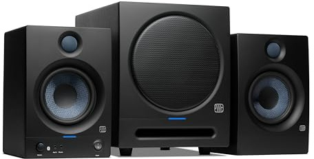 PreSonus Eris 2.1 Bluetooth Speaker System with Subwoofer — Eris 5BT Studio Monitor Pair & Eris Sub 8BT for Near Field Music Production, Desktop Computer, Hi-Fi Home Audio