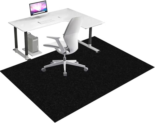 Alfombra Silla Oficina Gaming 100 x 140 cm, Protector Suelo Silla Ruedas, Alfombrilla de Protección para Suelos Duros, Protector Suelo Silla de Escritorio, Tapete Protector de Suelo antiarañazos