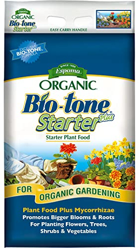 Espoma Organic Bio-Tone Starter Plus 4-3-3 Natural & Organic Starter Plant Food with Both Endo & Ecto Mycorrhizae; 18 lb. Bag; The Ultimate Starter Plant Food