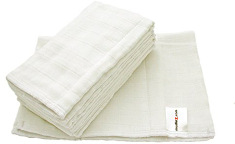 MuslinZ 6er Pack Prefold Musselin Windeln Weiß (Größe 2, Weiß)…