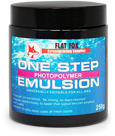 Flat Fox one step Photopolymer Emulsion Pre Sensitized- Screen printing exposure (250ml)
