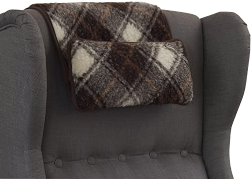 Erwin Müller Schurwoll Minikissen mit Schleppe 2er-Pack braun Gemustert Größe - für erhöhten Sitzkomfort, weich gefüllt, angenehm wärmend, temperaturausgleichend