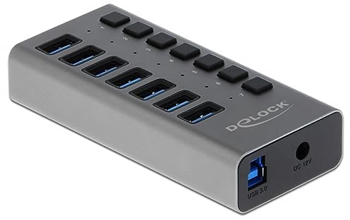 Delock 63669 Externer SuperSpeed USB Hub mit 7 Ports + Schalter