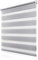 Doppelrollo Klemmfix ohne Bohren 75x200cm(BxH), Rollos für Fenster ohne Bohren Hellgrau, Duo Rollo Klemmrollo, Lichtdurchlässig & Sichtschutz,Fenster Rollos für Innen