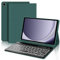 SENGBIRCH Samsung Galaxy Tab A9 8.7'' - Funda Teclado Tablet, 7 Colores Efecto Retroiluminación, Teclado Bluetooth Desmontable con Ranura para Bolígrafo, Verde Oscuro