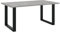 PROROOM FURNITURE - Brooky Table - Esstisch - Rechteckig - 160x90x75 cm - mit Schwarzen Metallbeinen in U-Form - Modern - für Esszimmer, Küche, Wohnzimmer, Salon - Grau/Steinoptik