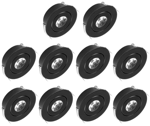 Midore Led Einbaustrahler 230v Warmweiß, Spots Deckenleuchte 1W, Rund Einbauspots 10er Mit Transformator Schwenkbar Mini Spot Downlights Led Deckenspots 110lm Ausschnittlochmaß 42-45mm Spotlight