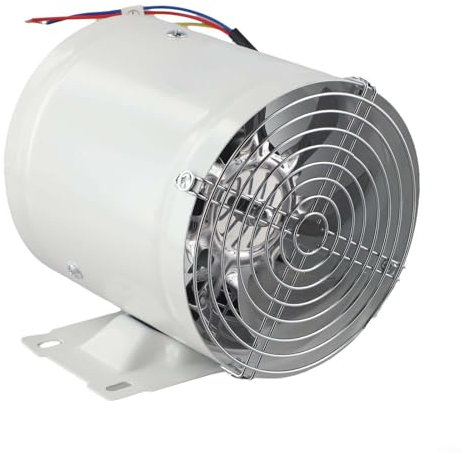 HEBEOT Exhaust Fan, Cooling Blower Fan Turbo Case Cooler With 7 Pieces Of Metal Reinforced Wind Blades For Restaurants Kitchens Supermarkets (white)