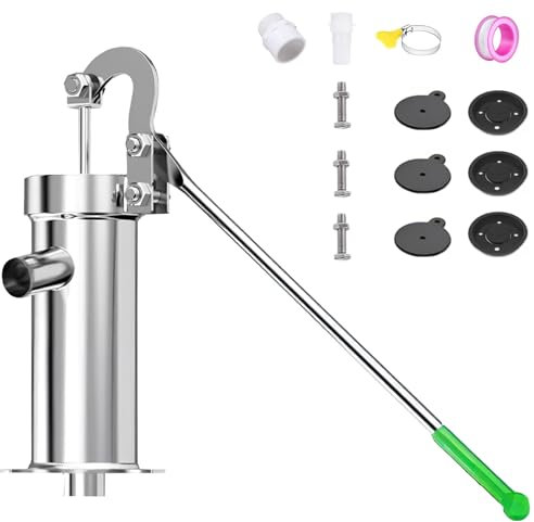 Schwengelpumpe Edelstahl,Schwengelpumpe Komplett Set,Schwengelpumpe Gartenpumpe,Wasserpumpe Edelstahl,Handpumpe Wasser,Haushalt Grundwasserpumpe,für Haus Garten Hof Bauernhof