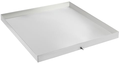 Bañera plateada para lavadora, de acero inoxidable, para lavadoras, secadoras, lavavajillas, frigoríficos, aire acondicionado, 81 x 76 x 6,3 cm