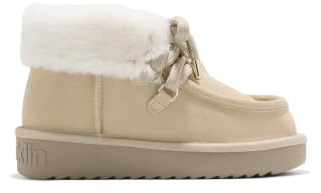 D.Franklin Damstövlar i Läder med Inre Foder av Päls Nordic Mid Fur Creme - Kvinnors stövlar - Avslappnad mode - Storlek (40) - Modell nordic