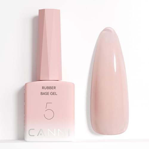 CANNI Smalto Gel Semipermanente Rubber Base Rosa chiaro Gel Nail Polish Soak Off Manicure