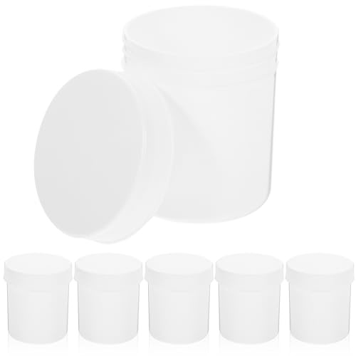 UKCOCO Set da 10 Bottiglie Vuote in Pet da 100 Ml Coperchio e Cuscinetto Ammortizzante, Contenitore Porta Medicinali a Bocca Larga per Organizzatore di Viaggi e Stoccaggio Farmaci