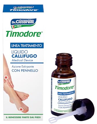 TIMODORE, Líquido para Callos, Ideal para Todos los Problemas de Callos en Manos y Pies, Elimina Todo Tipo de Callo Sin Dolor, 100% Made in Italy, Dermatológicamente Testado, 12 ml
