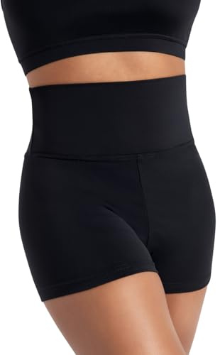 Capezio High Waisted Shorts, Black, Medium