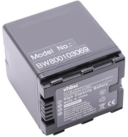 vhbw 1x batteria sostituisce Panasonic VW-VBN260, VW-VBN130E-K per videocamera camcorder (2200mAh, 7,2V, Li-Ion) con infochip
