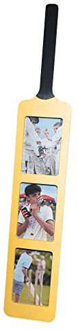 Cricket bat fotoram rymmer tre 15 x 10 cm foton väggmonterad eller fristående