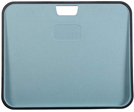 VIVLLEN Double-Sided Plastic Chopping Board, Cutting Board with Hanging Hole Best for Meat, Vegetables and Cheese. Professional Easy-Grip Handles（Blue）