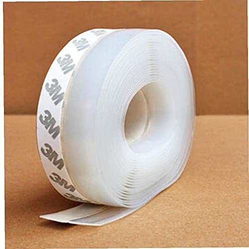 Onsinic 1m Porte Bande Inférieure Etiquettes Adhésives De Transparent Silicone D'étanchéité Bande De Coupe-Vent Anti-poussière Porte Autocollant Bande