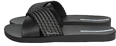 Ipanema Damen Street II FEM Schiebe-Sandalen, Black/Black, 37 EU Schmal