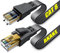 Câble Ethernet Cat 8, câble réseau Internet plat haute vitesse robuste de 3M, câble LAN professionnel, 26 AWG, 2000 Mhz 40 Gbps avec connecteur RJ45 plaqué or, blindé au mur, intérieur et extérieur