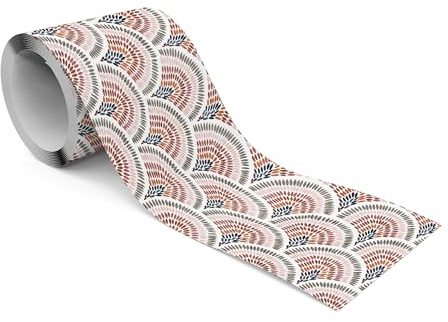 Muralo - Bordo autoadesivo – Bordo da parete – Decorazione da parete – Decorazione da parete per pareti, mobili, soffitti, carta da parati, rivestimenti murali, porte – Ornamenti ad acquerello –