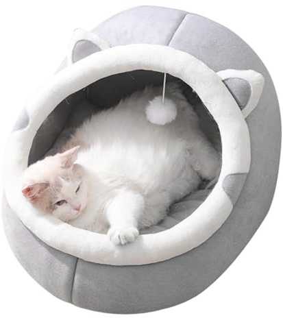 Genérico Linda Cama para Gatos, Cama Gato Casa Gatos Interior, Cama Cueva para Gatos, Cama para Dormir para Cachorros, Camas Pequeñas para Perros Suaves Y Relajantes, para Pasillo Y Jardín
