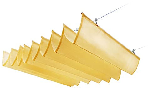 Auvent d'extérieur rétractable pour jardin, cour, treillage jaune raisin (3 x 3 m)