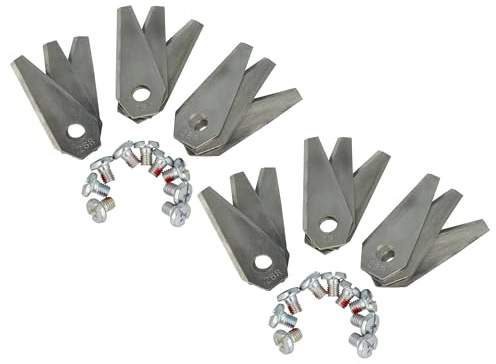 vhbw 18x Ersatz-Messer kompatibel mit Bosch Indego S+ 400, XS 300, S+ 500, S 500 Rasenmäher - Ersatzklinge Silber, Stahl