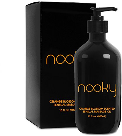 Nooky Orange Blossom Massage Oil. with Jojoba and Essential Oils. for Massaging 16 Ounce.