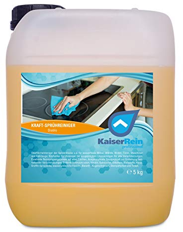 KaiserRein Kraft-Reiniger Allzweckreiniger Diablo Spray 5 L Kanister Oberflächen-Reiniger Fettlöser Rauchentferner optimaler Nikotinentferner auf Fliesen, Türen, usw.