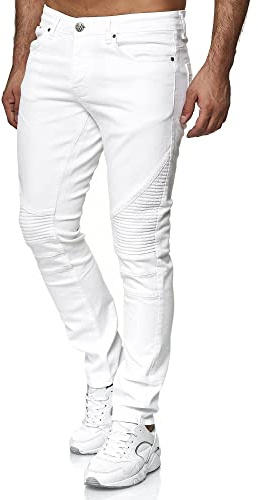 Tazzio Jeans Biker en Denim pour Hommes - Look Destroy - Slim Fit 16517