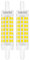 EXTRASTAR R7S LED Nicht dimmbare 5W 78mm LED Birne mit doppeltem linearem Effekt 6500K entspricht 40W, 500LM 2 Stück (Packung mit 1) Kaltweiß