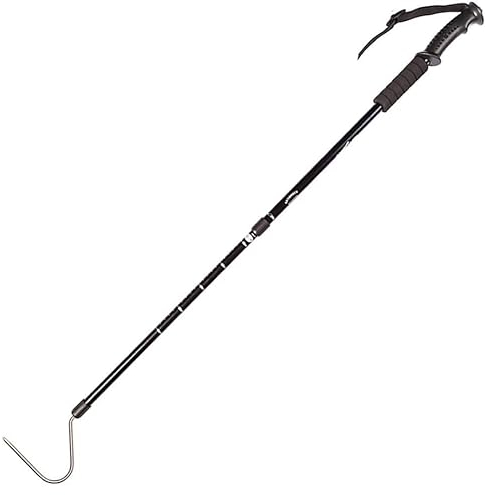 AYNEFY Einziehbarer Schlangenhaken, Edelstahl, ausziehbarer Schlangenfänger, Capture-Haken, verstellbar, verstärkt, leicht, Reptiliengreifer, Schlangenfänger mit Griff, professionelles Reptilien