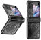 NEIDE Protective Case for OPPO Find N2 Flip, Slim Hard PC Case with Hinge & Camera Lens Protector, Black, Rugged Electroplating Cover, Impact Resistant