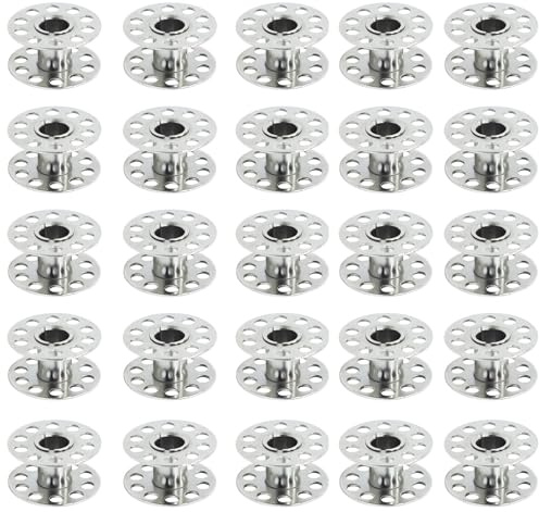 25 Pieces Sewing Machine Bobbins Bobbins for Sewing Machine Bobbin Box MetalSewing Machine Bobbins Sewing Machine Accessories for Embroidery Household Sewing Machine Old Style Sewing Machines