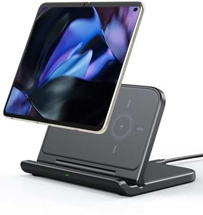 SwanScout 503S Wireless Charger for Samsung Z Fold 7, Foldable Charging Station for Pixel 9 Pro Fold/Galaxy Z Fold 6/5/4/3/2, Wireless Charger Station for Galaxy Z Fold Series (No Adapter)
