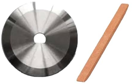 Heavy Duty 80MM Kebab Blade & Sharpening Stone for EASYCUT DONEXE ENIGMEX RITEPRICE Knife Machine