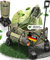 Outdoor Bollerwagen faltbar + 1x Regenschutz & XXL-Tasche, 120 KG & 200 L, 17x10 cm breite Reifen, Faltbarer Handwagen Offroad, Camping Transport Strand Leiterwagen