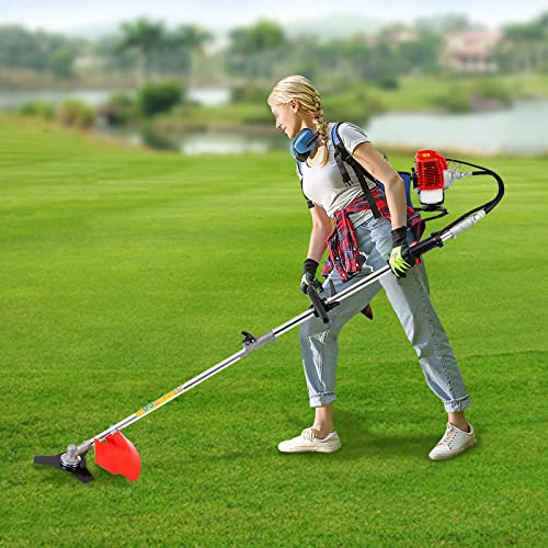 Tagliasiepi a gas a benzina, 52 CC a gas zaino stringa trimmer multifunzione, tagliasiepi a benzina